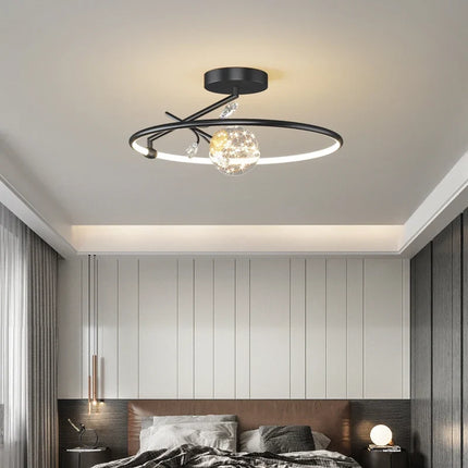 Plafonnier en verre cristal au design moderne pour intérieur élégant — LZ4X9JQ