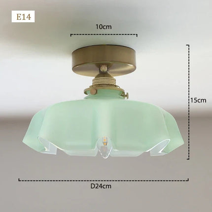 Suspension décorative en verre coloré en forme de fleur — LZ4X9P2