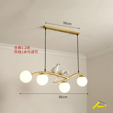 Lustre suspension LED en verre style nordique pour bar et restaurant — LZ4X9T