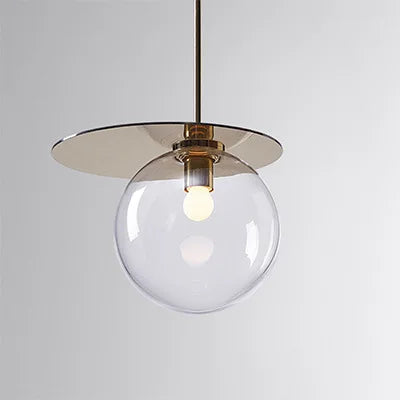 Design UFO Suspension Lumière Ronde Fer Danemark Boule De Verre Coloré LED Suspension Luminaire Maison Cuisine Suspension
