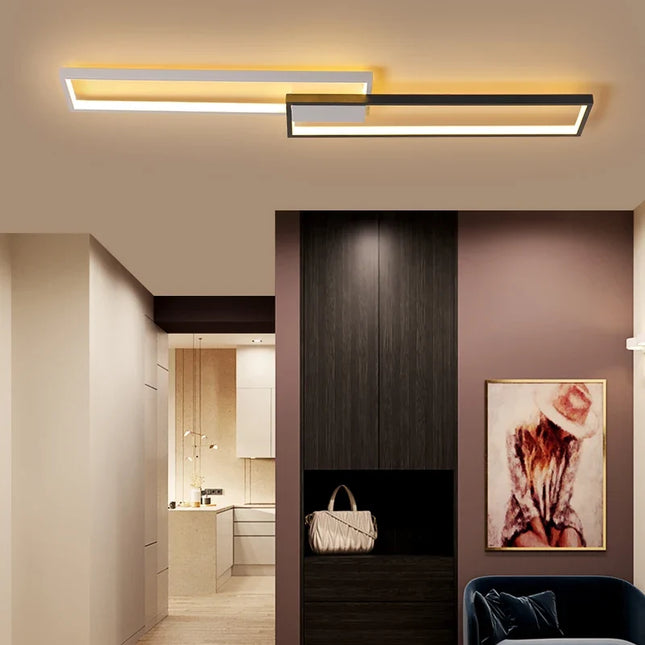 Lustre LED rectangulaire au design moderne et minimaliste — LZ4XJ9