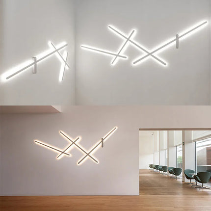Applique murale LED longue bande rétroéclairée style art déco — LZ4X9T