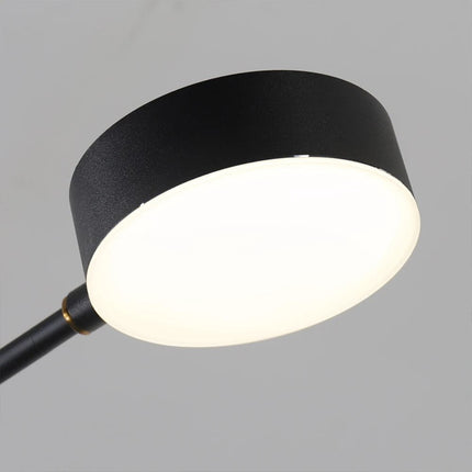 Plafonnier LED multi-têtes en fer noir design — LZ4X9P