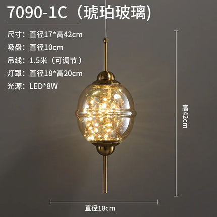 Suspension moderne en verre créatif pour bar et boutique — LZ4X9P
