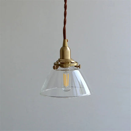 Suspension loft industriel en laiton avec verre rétro LED — LZ4P9X