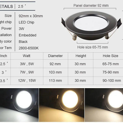 Lot de 10 spots LED encastrables étanches pour éclairage intérieur — LZ4X9JQ