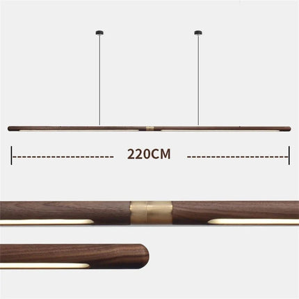 Suspension minimaliste en bois avec bande LED intégrée — LZ4N7XQ