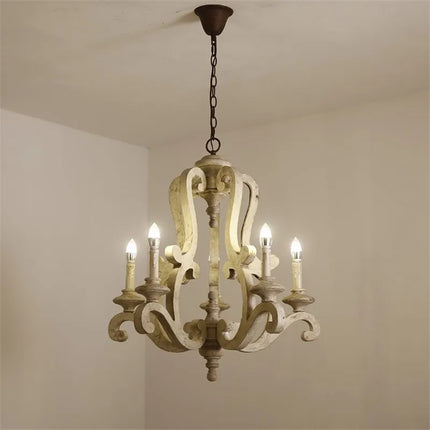 Lustre en bois au style européen pour décoration intérieure — LZ4G7XQ