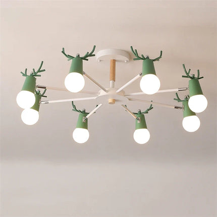 Lustre LED en bois style macaron pour chambre d’enfants — LZ4X9P