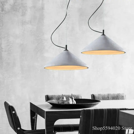 Lustre suspension rétro style loft en béton LED pour restaurant et salon — LZ4X9P2