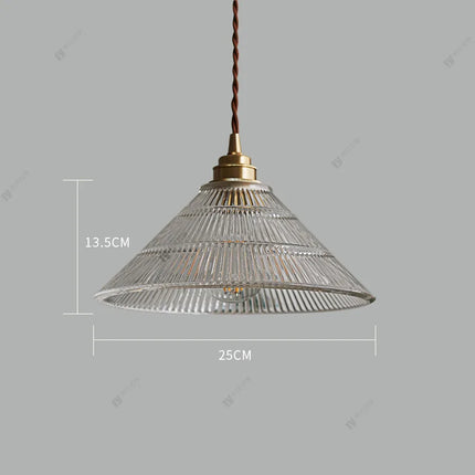 Suspension nordique en laiton et verre au style rétro américain — LZ7D9Q