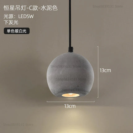 suspension modernes en ciment led pour restaurant barre lumineuse