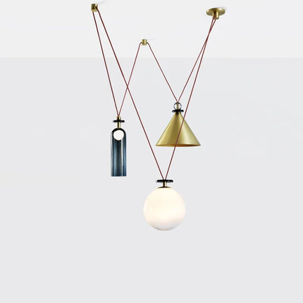 Suspension design en verre et métal pour intérieur moderne — LZ4Q7J2