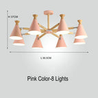 8 lumières rose