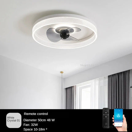 Plafonnier moderne avec ventilateur et éclairage LED 3 couleurs — LZ4X9P