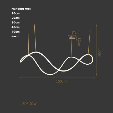 Suspension élégante en forme de notes de musique — LZ4J9P2Q