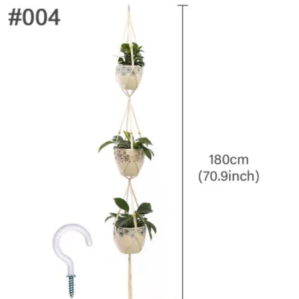 suspension en macramé pour pots de fleurs décoratifs
