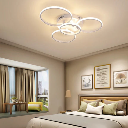 Plafonnier LED moderne cercle dimmable avec télécommande pour salon et chambre — LZ4X9J