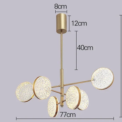 Lustre doré à branches avec lampes design Luxury — LZ4G7Q2