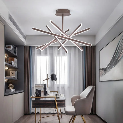 lustre à led design moderne avec télécommande et intensité variable