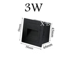 3W 58MM Noir / Blanc froid DC12V