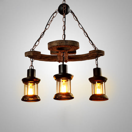 Lustre vintage avec base en bois en forme d'ancre Alaska — LZ4N7Q2W