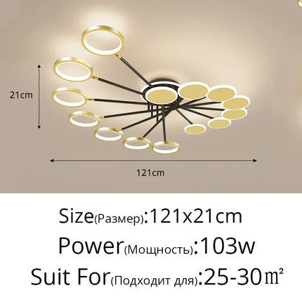 Lustre LED créatif pour décoration intérieure moderne — LZ4X9T