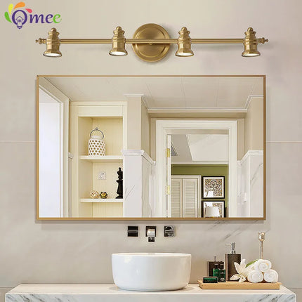 Applique murale LED vintage pour miroir de salle de bains 2/4 têtes bronze — LZ4X9P7