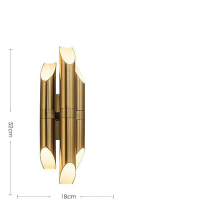 Applique murale LED moderne en tube doré Corden — LZ4N7Q2