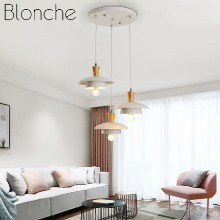 Lustre suspension créatif style macaron en fer forgé pour intérieur — LZ4Q7M9