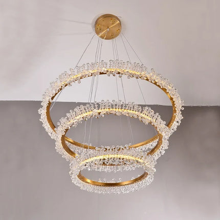 suspension en cristal design nordique pour intérieur moderne