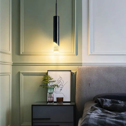 Suspension LED E27 noire et cuivre pour chambre et salon — LZ4X9P2