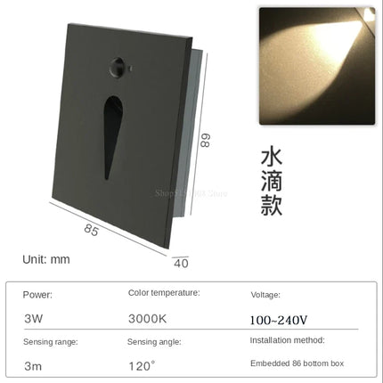 applique murale led à induction avec capteur intégré
