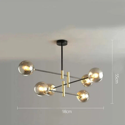 lustre led moderne boule de verre nordique luminaires créatifs