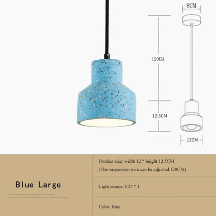 Suspension LED design nordique en terrazzo multicolore — LZ4P9XJ