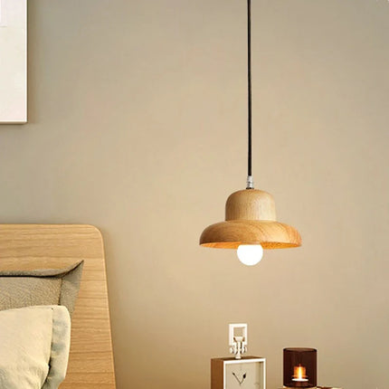 Suspension LED en bois massif style nordique pour restaurant et bar — LZ4P9XQ