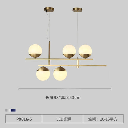 Lustre LED en verre au design créatif pour intérieur élégant — LZ4P9X