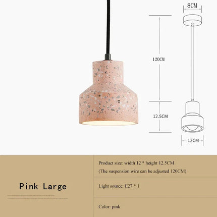 Suspension LED design nordique en terrazzo multicolore — LZ4P9XJ