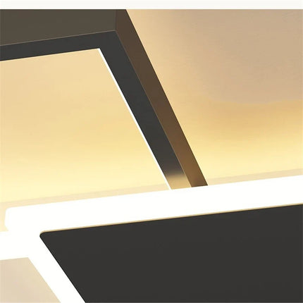 Plafonnier carré moderne avec éclairage LED intégré — LZ4X9B