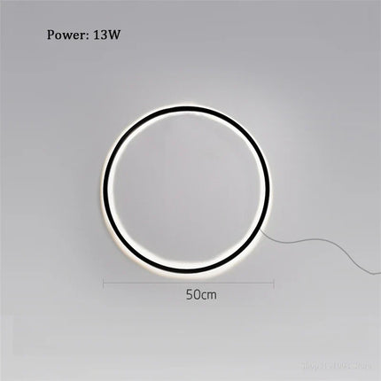 applique murale à led en forme d'anneau pour décoration moderne