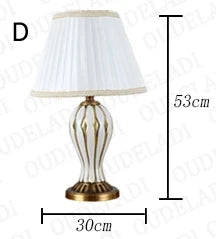 Lampe de bureau américaine antique en céramique peinte à la main — LZ4QJ7M