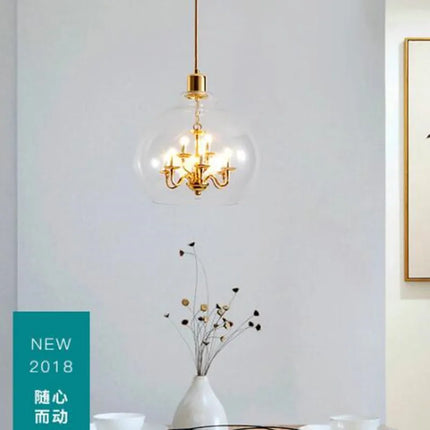 Lustre en verre transparent pour décoration moderne style loft — LZ4P9XJ2