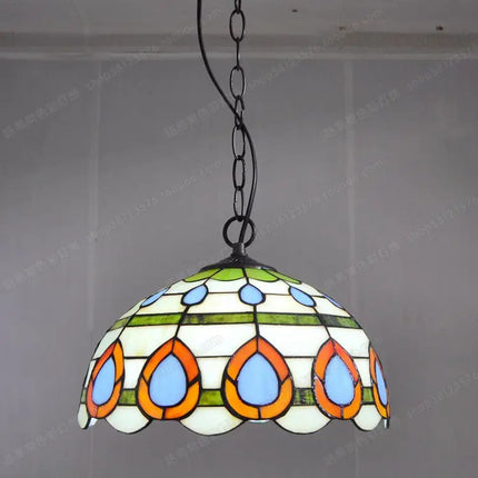 Lustre suspension style Tiffany pour café, bar ou restaurant — LZ4X9Q2