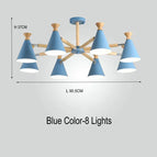 8 lumières bleues