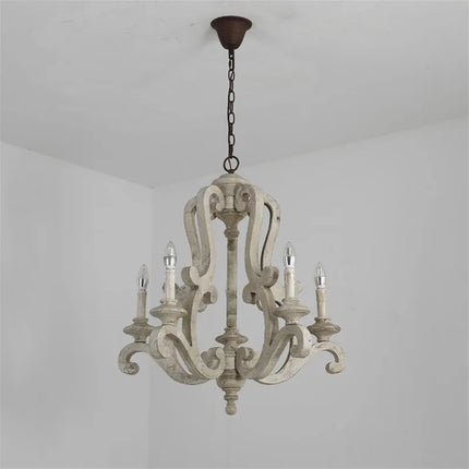 Lustre en bois au style européen pour décoration intérieure — LZ4G7XQ