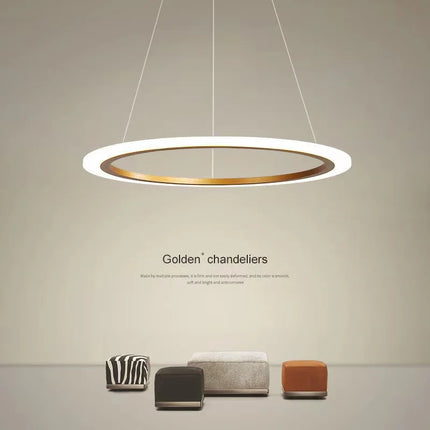 Lustre circulaire LED à anneau unique moderne — LZ4X9P