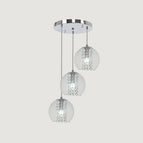 3 boules dans une base ronde / D20cm / Clair