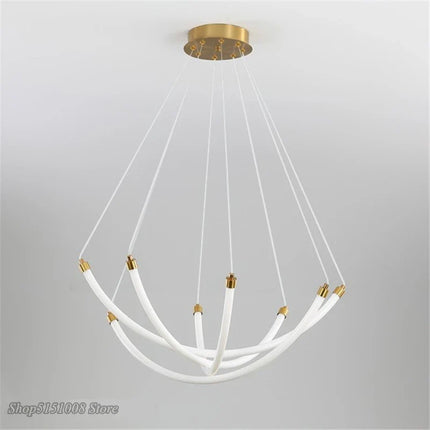 Lustre LED nordique réglable en acrylique et métal — LZ4X9P2