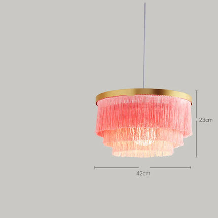Lustre suspension romantique en fil de coton pour intérieur — LZ4X9J