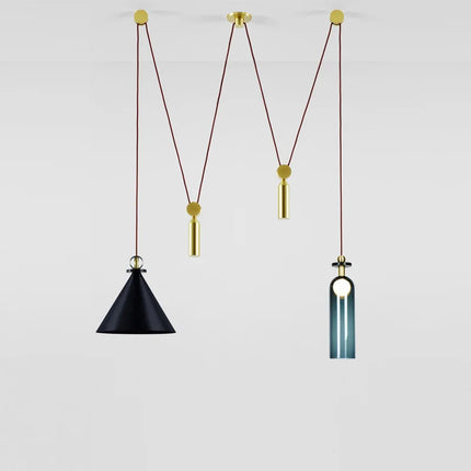 Suspension design en verre et métal pour intérieur moderne — LZ4Q7J2